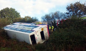 Wypadek autobusu szkolnego w Dorset